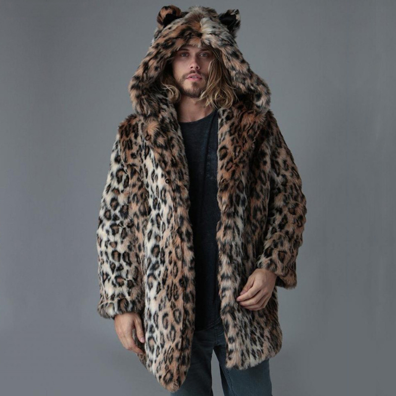 Winter Clothing Uae - 남성 인조 모피 재킷 겨울 코트