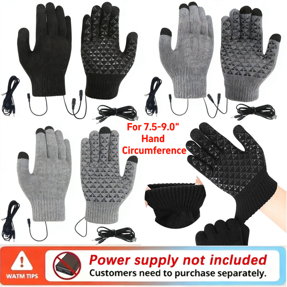 Knit Glove Touch Screen - 5-1쌍 USB 가열 니트 장갑 터치