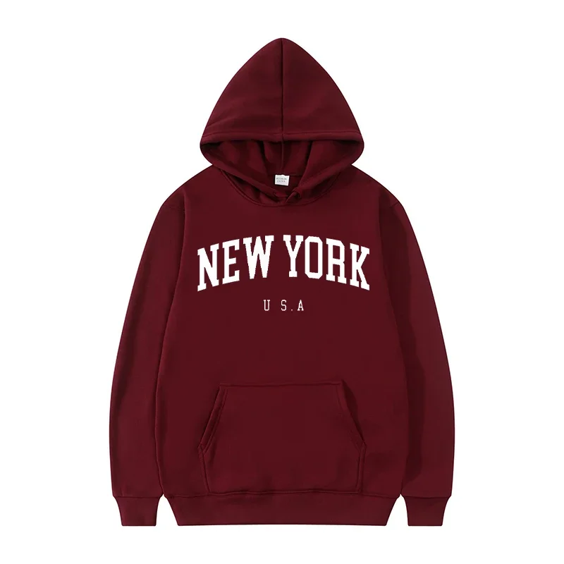 남성 여성 뉴욕 미국 도시 후드티 패션 레터 프린트 그 - Winter Clothing In New York City 리뷰 및 가격
