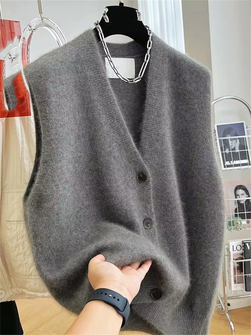 2025 신상 여성 V넥 스웨터 베스트 코트 여성 패션 - Winter Clothing Factory Outlet 리뷰 및 가격