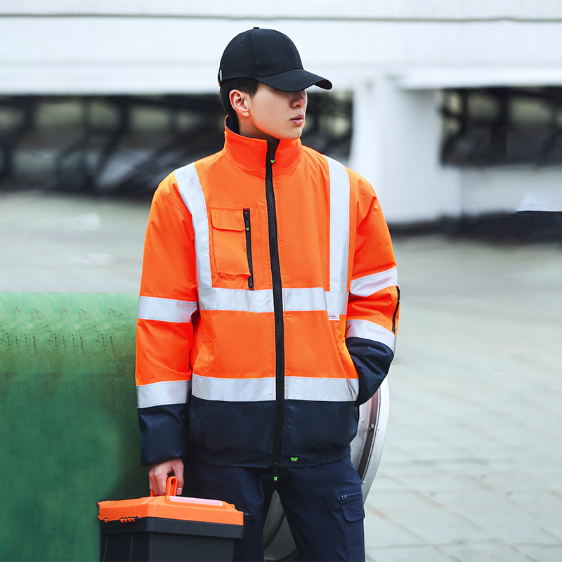 남성용 겨울 재킷, 반사 줄무늬 작업복, 두꺼운 코튼  - Winter Clothing Articles 리뷰 및 가격
