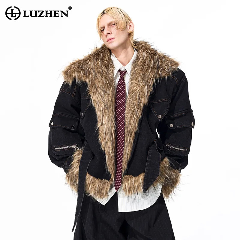 루젠 패션 개성있는 인조 모피 스플라이싱 디자인 두꺼운 - Winter Clothing Uae 리뷰 및 가격