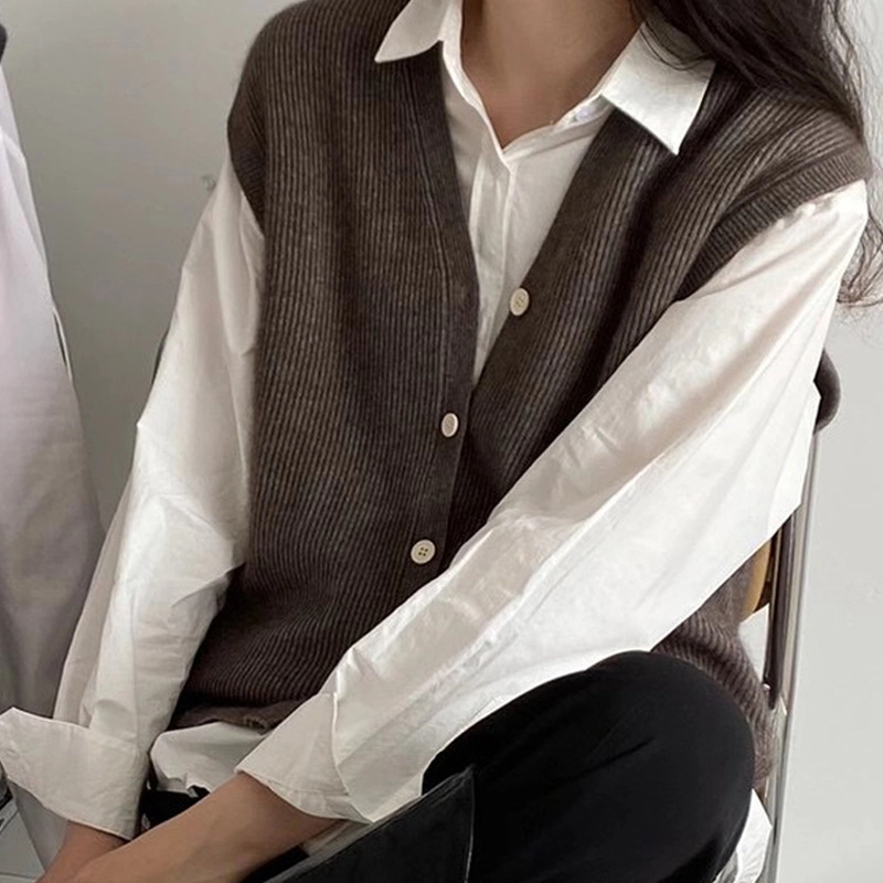 가을과 겨울 신상 여성 의류 여성용 민소매 가디건 베스 - Winter Clothing Vintage Story 리뷰 및 가격