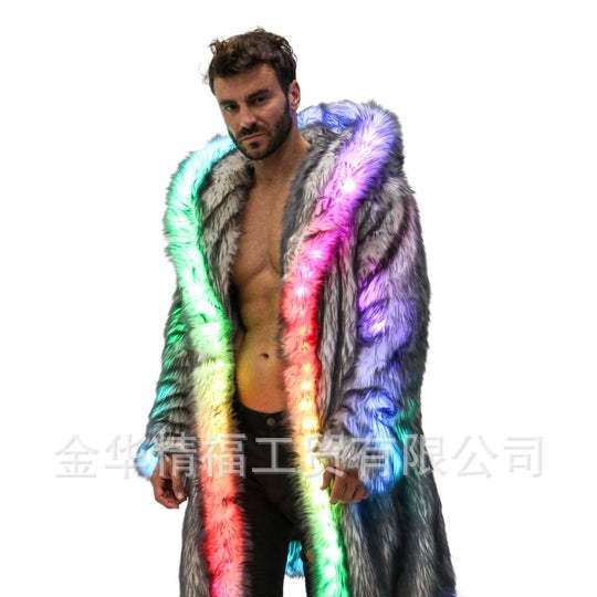 가짜 모피 코트 남자 후드 겉옷 편안한 두꺼운 겨울 따 - Winter Clothing Uae 리뷰 및 가격