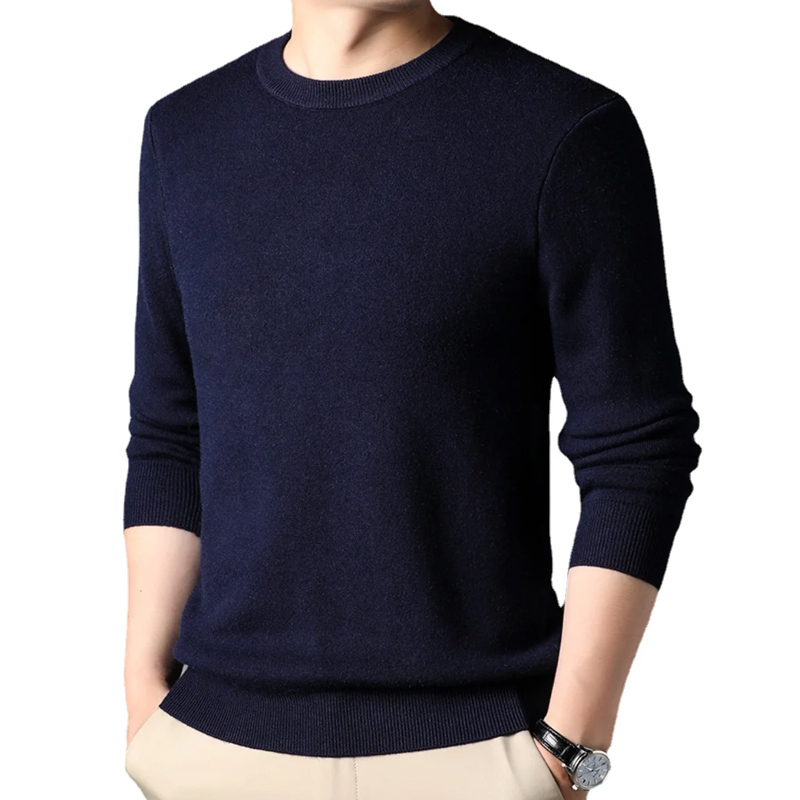 남성용 단색 니트 풀오버 스웨터, 크루넥, 경량 빈티지 - Winter Clothing Uae 리뷰 및 가격