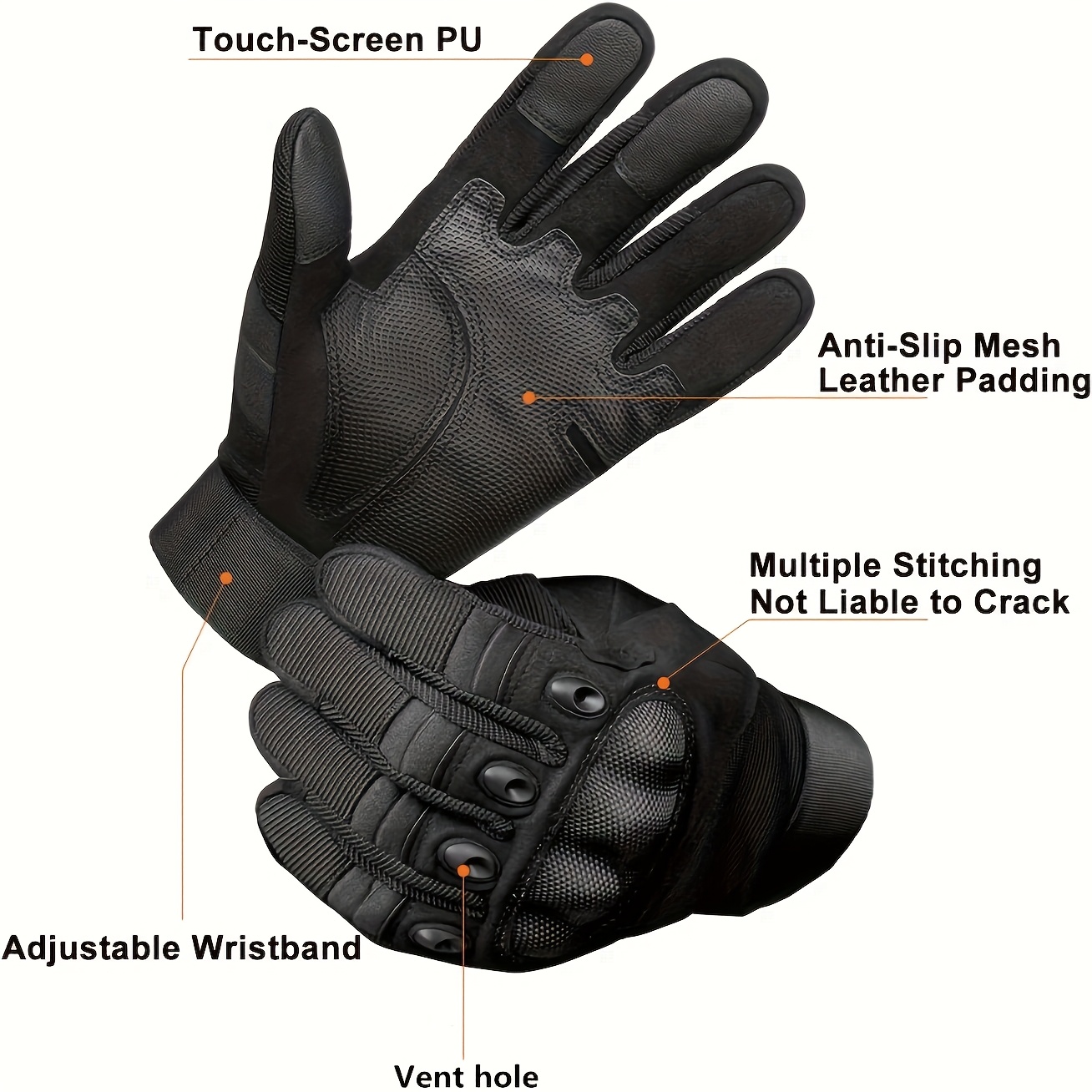 남성용 야외 터치스크린 장갑, 풀 핑거 전술 장갑, 손 - Knit Glove Touch Screen 리뷰 및 가격