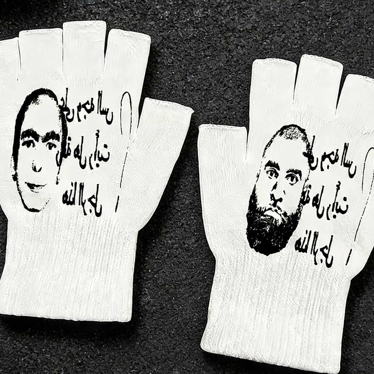 Y2K 레트로 프린트 핑거리스 장갑 - 하이 스트리트  - Knit Glove Touch Screen 리뷰 및 가격