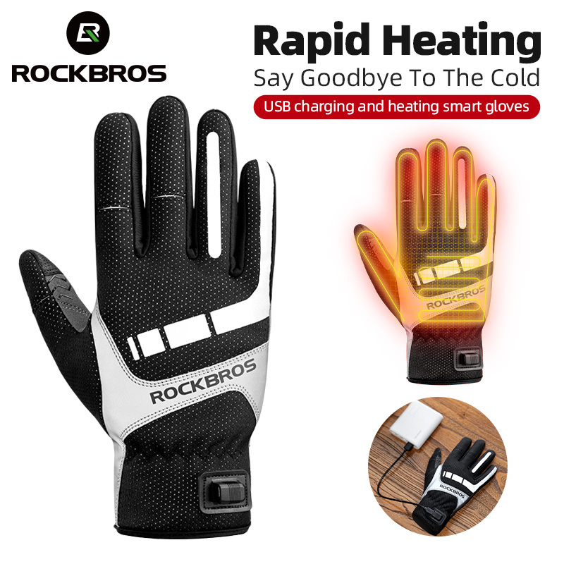 ROCKBROS 가열 겨울 장갑 사이클링 장갑 USB  - Knit Glove Touch Screen 리뷰 및 가격