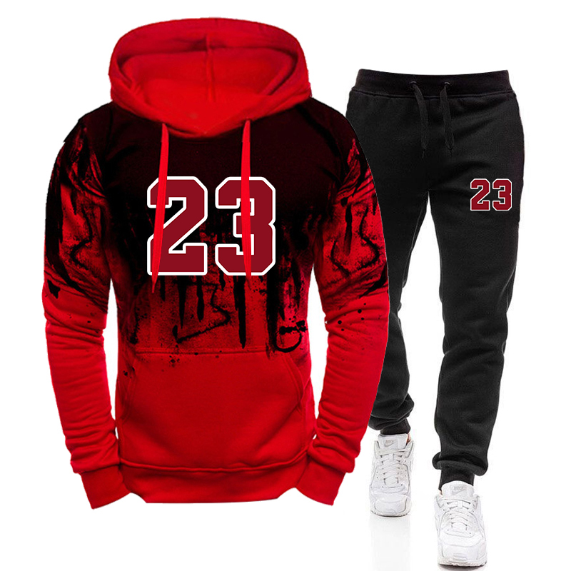 남성 Tracksuit 스포츠 인쇄 캐주얼 후드 티셔츠 - Winter Clothing Men Sale 리뷰 및 가격
